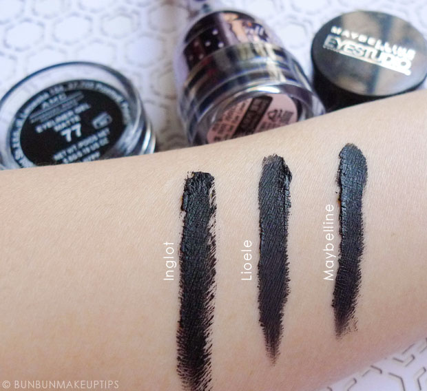 Inglot-Gel-Liner-77-Black-Gel-Liner-Review-Swatches-Comparison_5