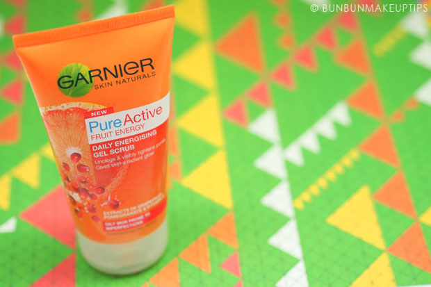 Garnier Fruit Energy Gel Scrub in orange tube